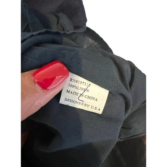 Shulami Linen Navy Blue Strapless Sweetheart Striped Mini Dress Size S NWT - Picture 8 of 9